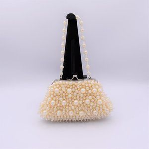 FAUX PEARL - BEADED HANDBAG